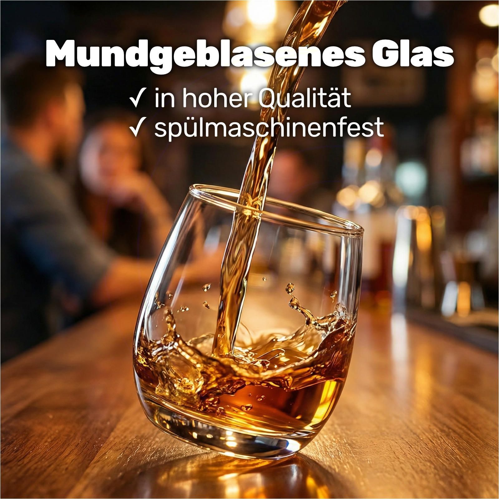 Gravidus Whiskyglas 6 x Bar Rocking Whisky Glas 200 ml