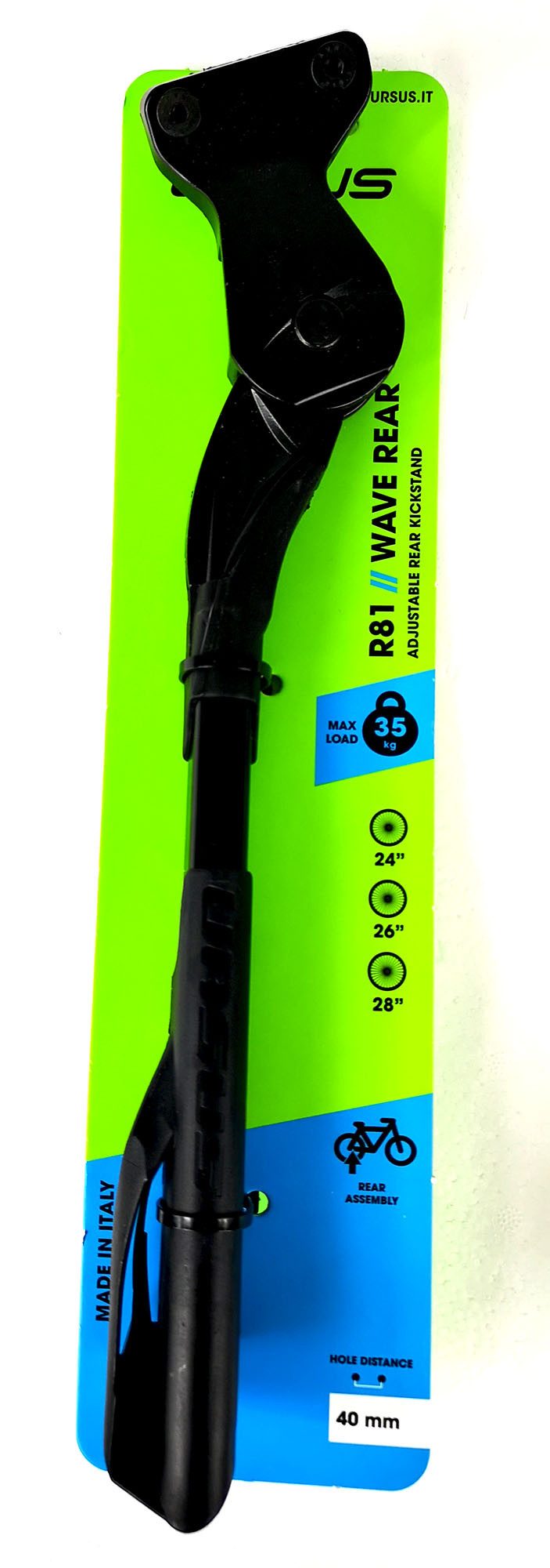 URSUS Fahrrad-Seitenständer Ursus Wave Hinterbauständer verstellbar 24" - 28" KSA 40mm