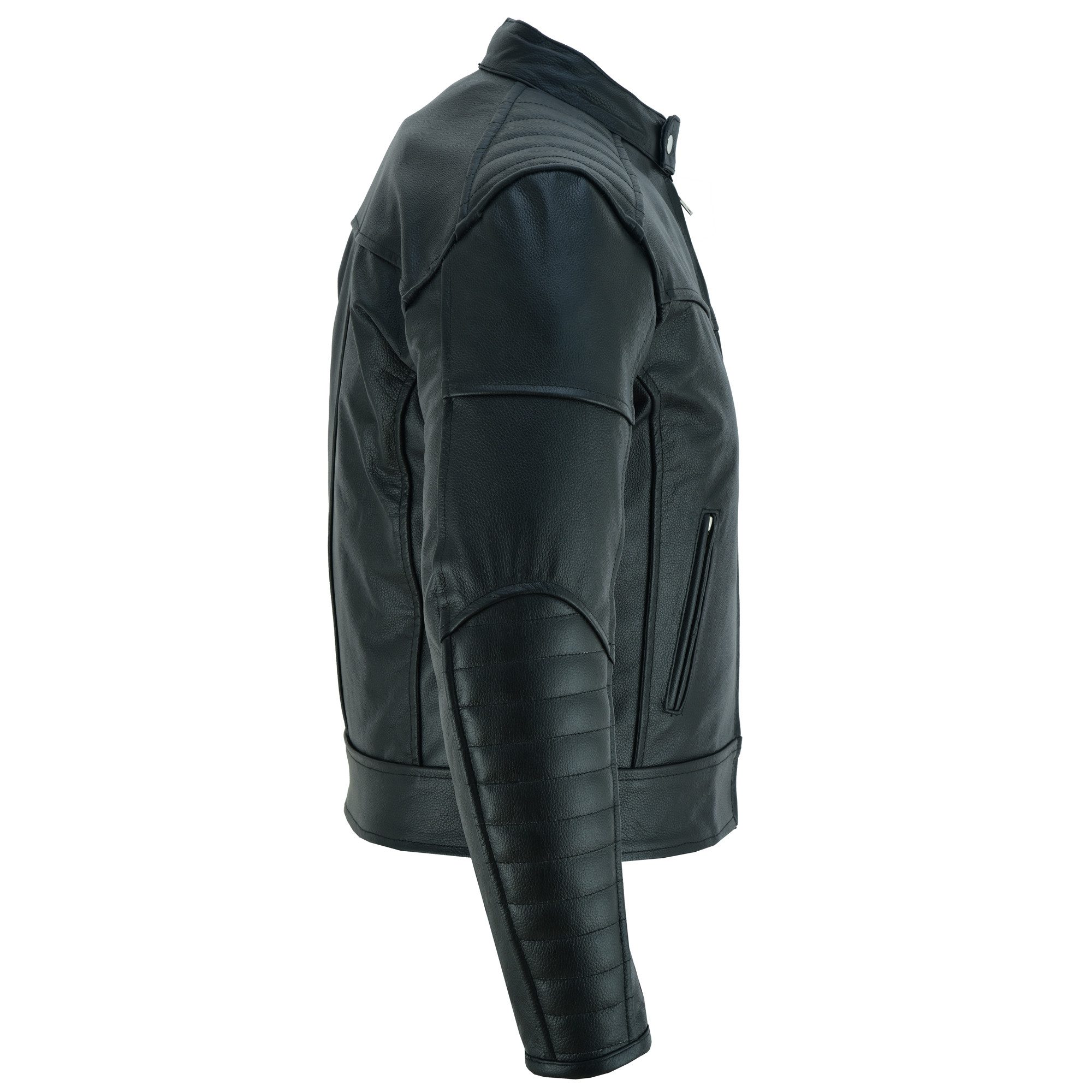 PROANTI Motorradjacke PROANTI Motorradjacke elegante Biker Chopper Leder Jacke – Bild 3 von 5