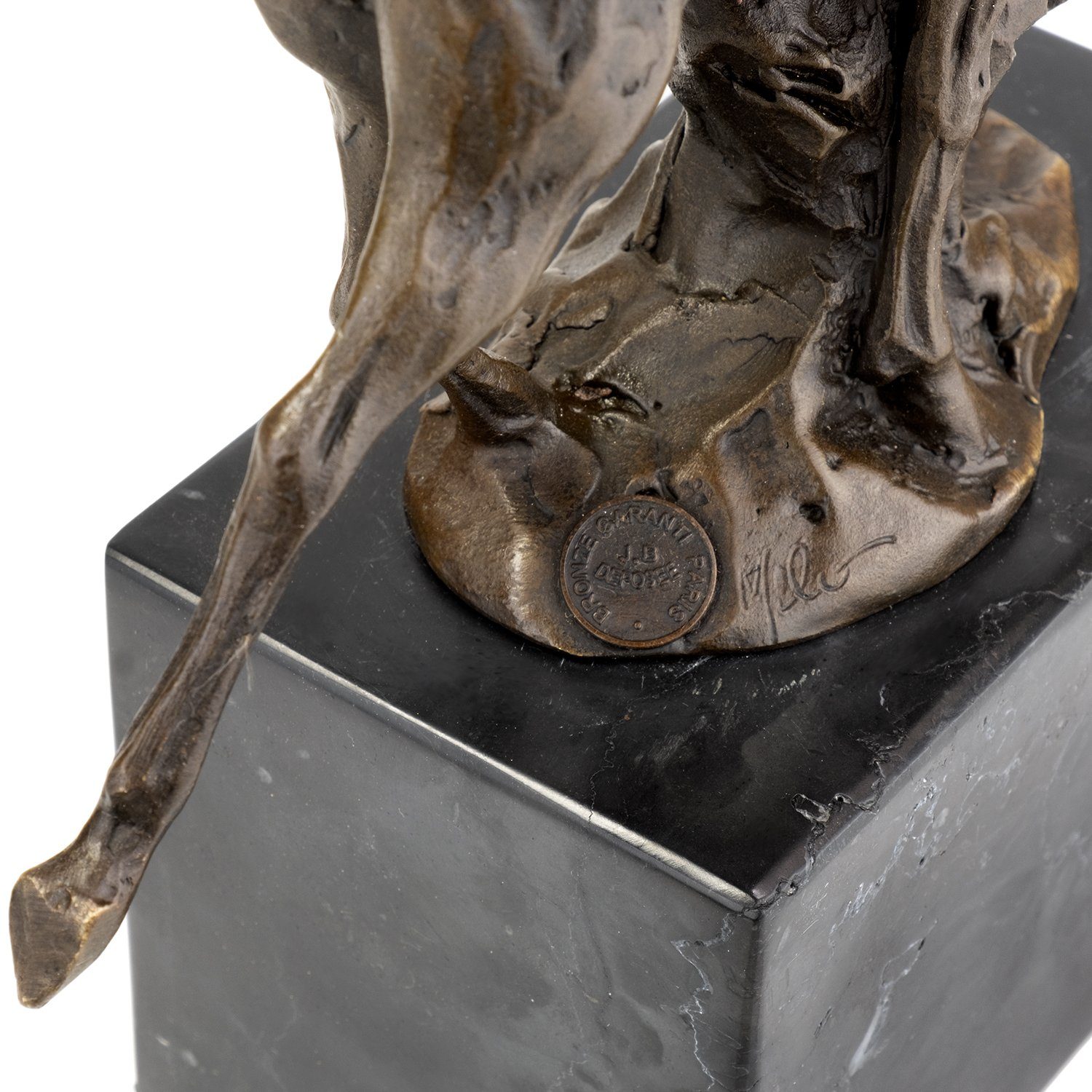 Moritz Skulptur Bronzefigur Rotwild, Vitrine Figuren Skulptur Schreibtisch Deko Bronzefigur für Regal