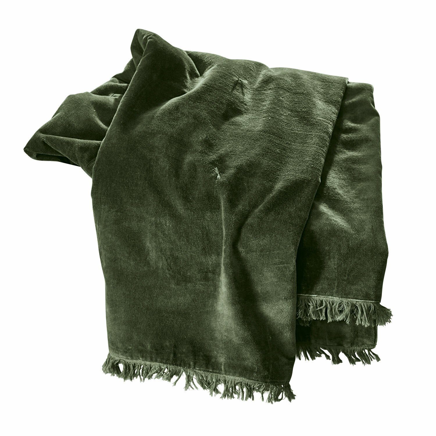 Mirabeau Tagesdecke Plaid Maelis dunkelgrün günstig online kaufen