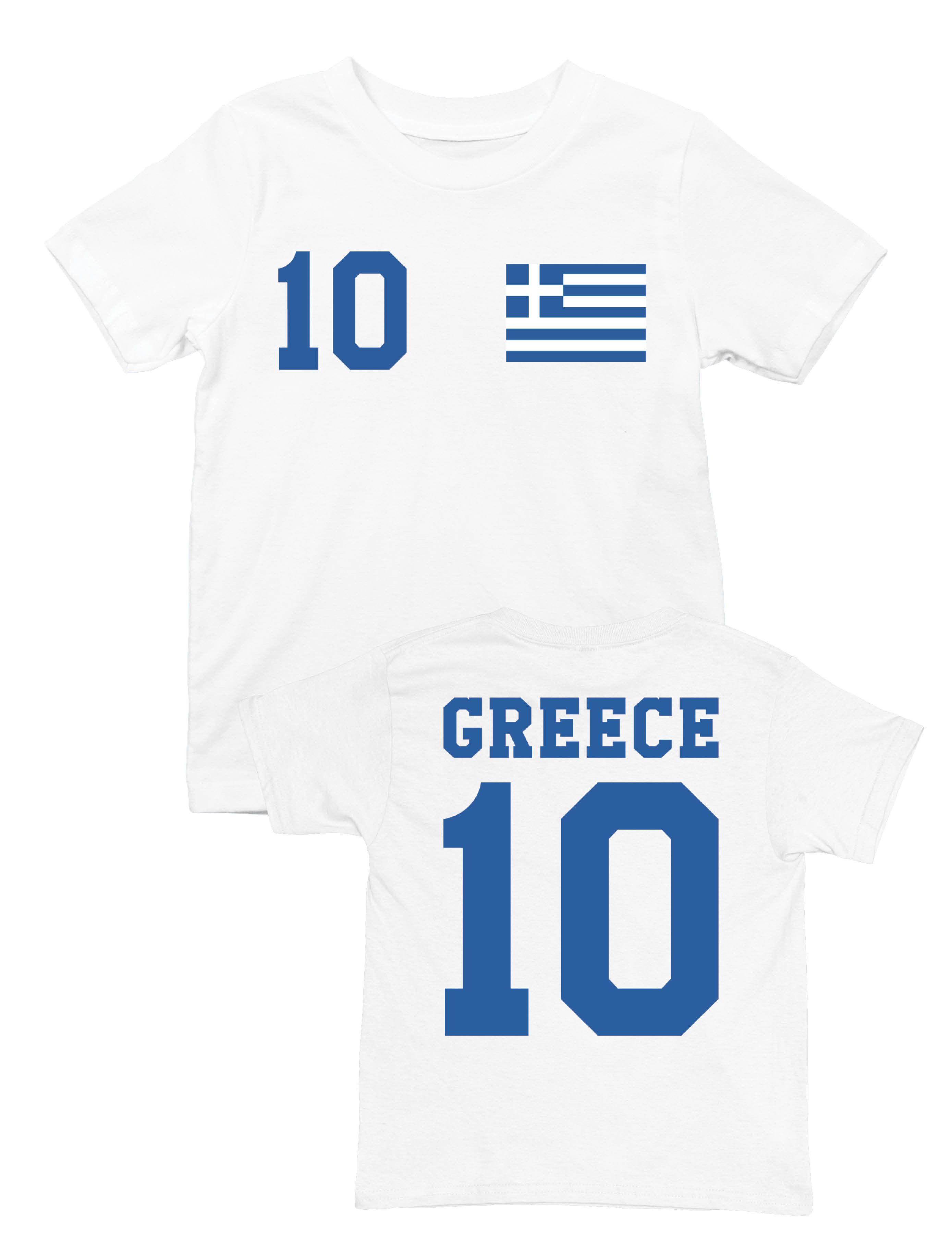 Youth Designz T-Shirt Griechenland Kinder T-Shirt im Fußball Trikot Look mit trendigem Motiv