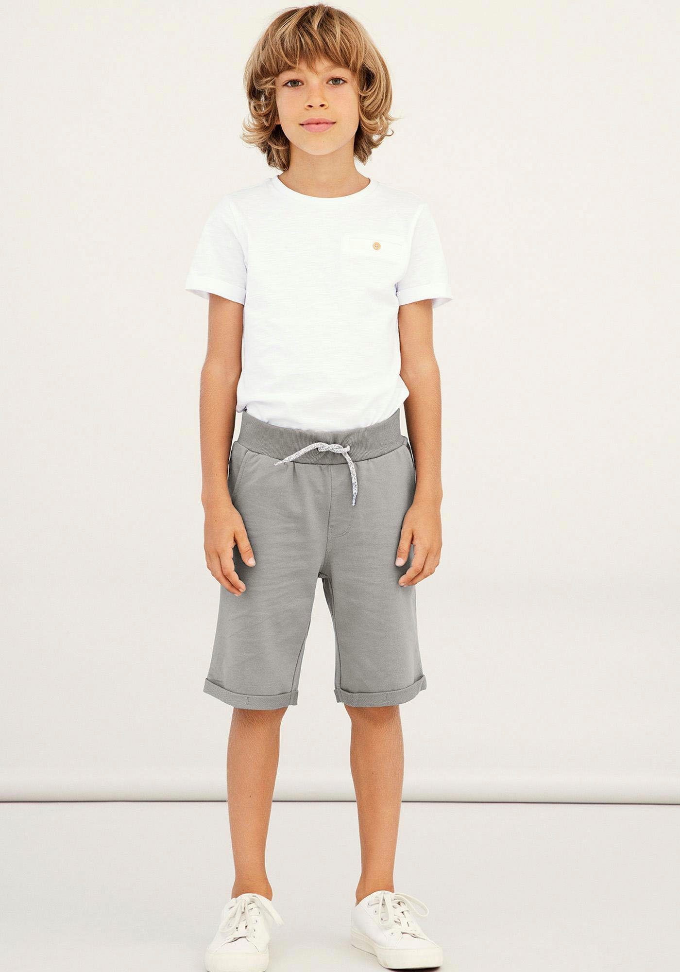 Name It Sweatshorts NKMVERMO LONG SWE SHORTS UNB F NOOS Baumwolle, Umschlagsaum