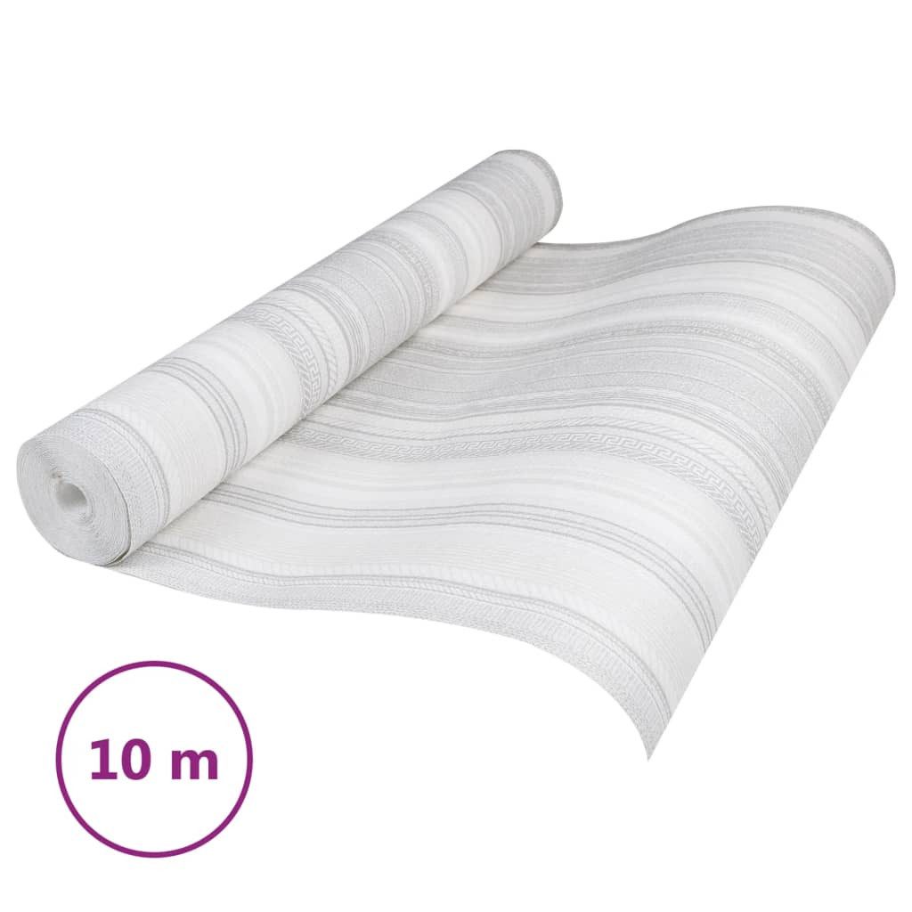vidaXL Fototapete Vliestapete 3D Streifenmuster Grau günstig online kaufen