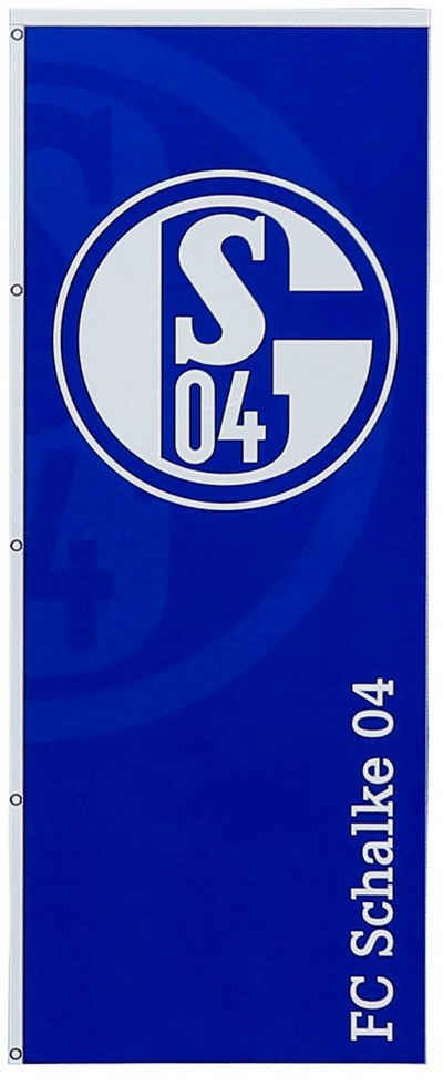 FC Schalke 04 Fahne FC Schalke 04 Hissfahne Blau Weiss 150 x 400 cm