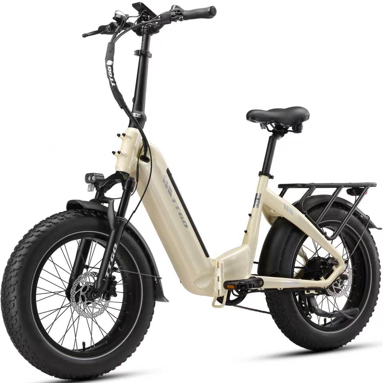 Vankel E-Bike Klapprad 20x4 Zoll, 70Nm, 860Wh, 140km, Drehmomentsensor, max. 150kg, 7 Gang SHIMANO, Kettenschaltung, Heckmotor, 870 Wh, (klappbar, LCD-Farbdisplay, hydraulische Scheibenbremsen), faltbar, Federgabel mit Lockout, Elektrofahrrad, Pedelec