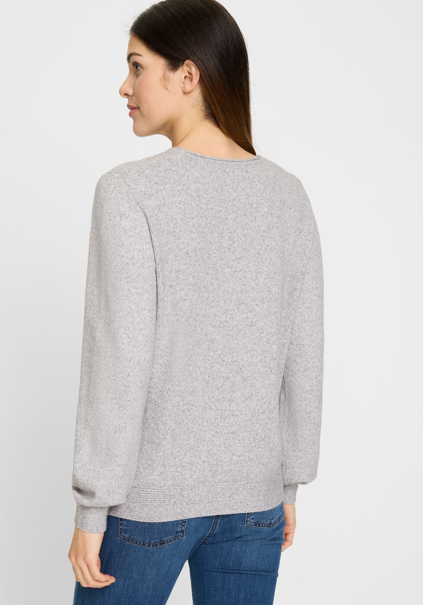 Olsen Rundhalspullover Gerader Schnitt