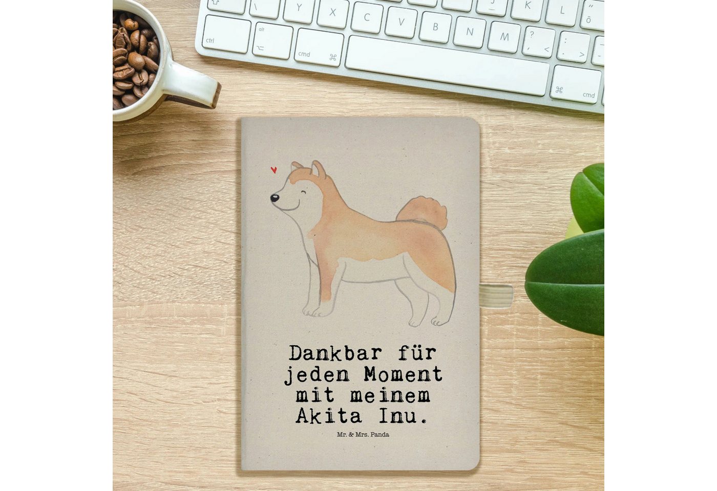 Thumbnail - Mr. & Mrs. Panda Notizbuch Akita Inu Moment - Transparent - Geschenk, Welpe, A5 Notizbuch Nachha Mr. & Mrs. Panda, Inspi...