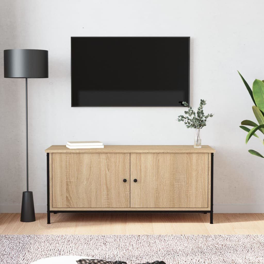 furnicato TV-Schrank mit Türen Sonoma-Eiche 102x35x45 cm Holzwerkstoff