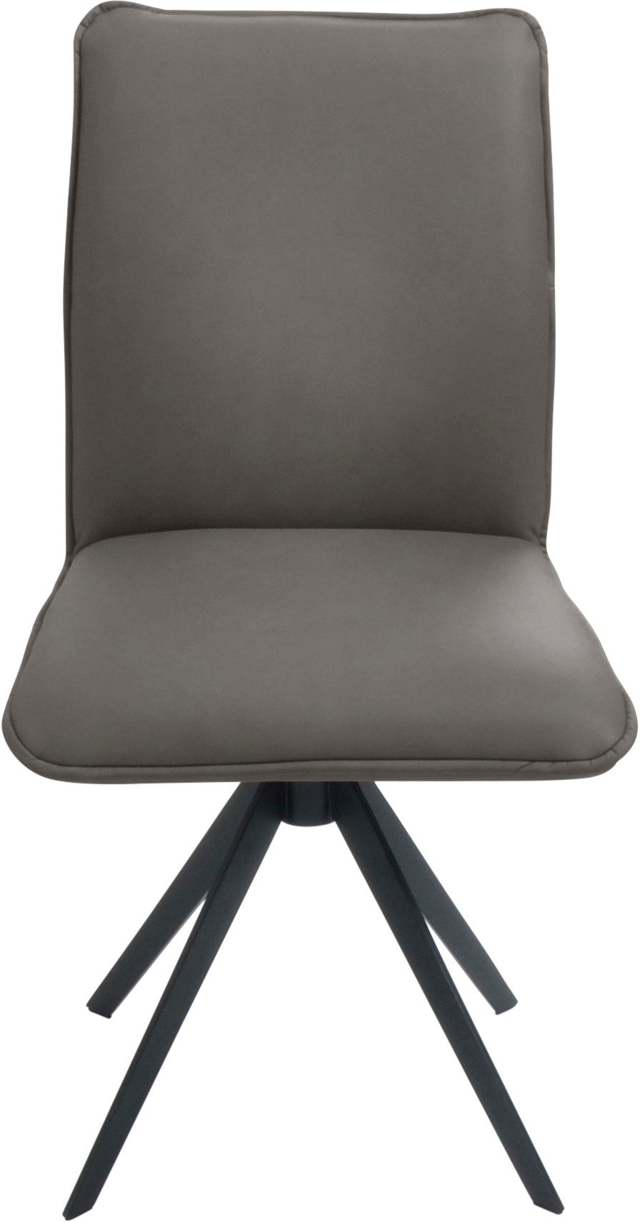 K+W Komfort & Wohnen Esszimmerstuhl Drehstuhl, Lederstuhl, Blitzdrehkreuz und Rückholfunktion, dekorativer 12mm Biese