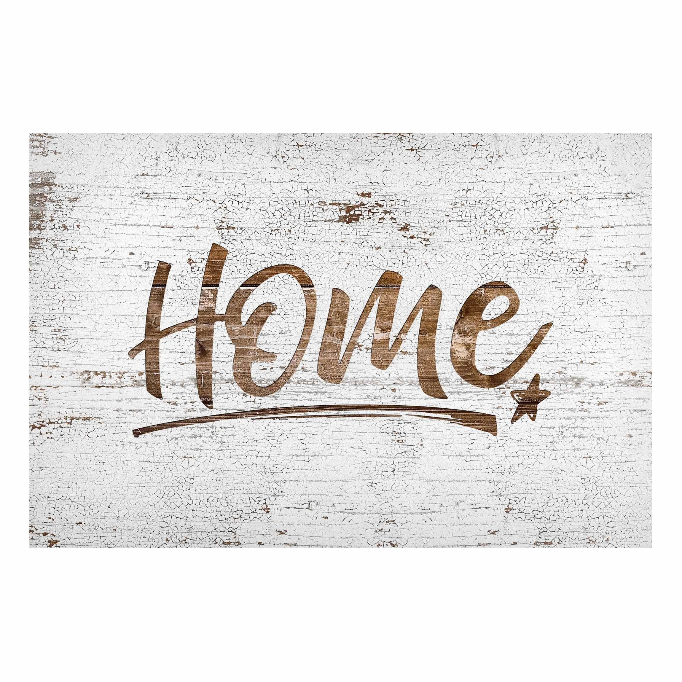 Bilderdepot24 Magnettafel Küche grau Home Shabby Holzoptik, (1-tlg., Magnetboard Pinnwand für die Wand - metallische Tafel für Magnete), Magnetwand groß mit Motiv Büro Memoboard magnetisch Querformat