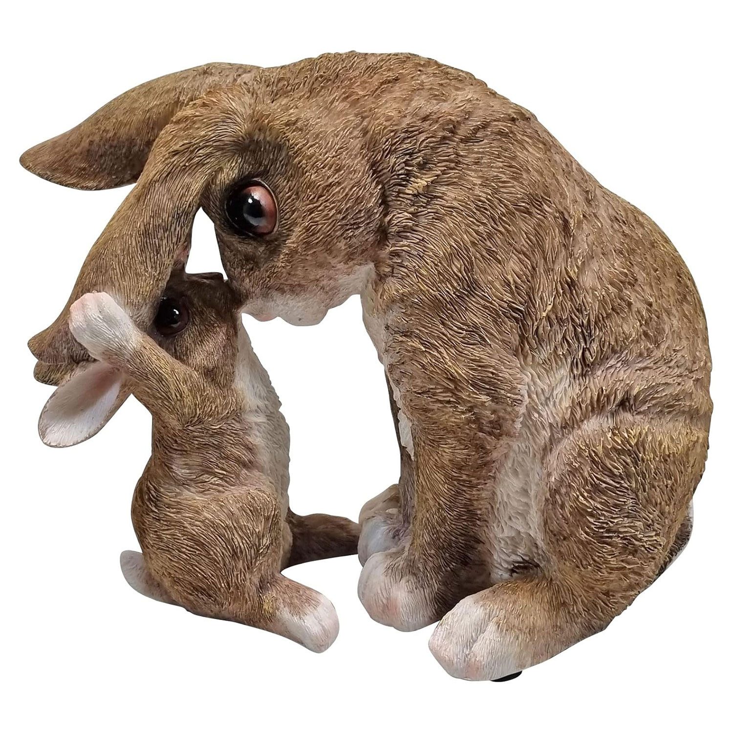 Osterfigur Dekofigur Hase mit Kind Kaninchen Hase Feldhase