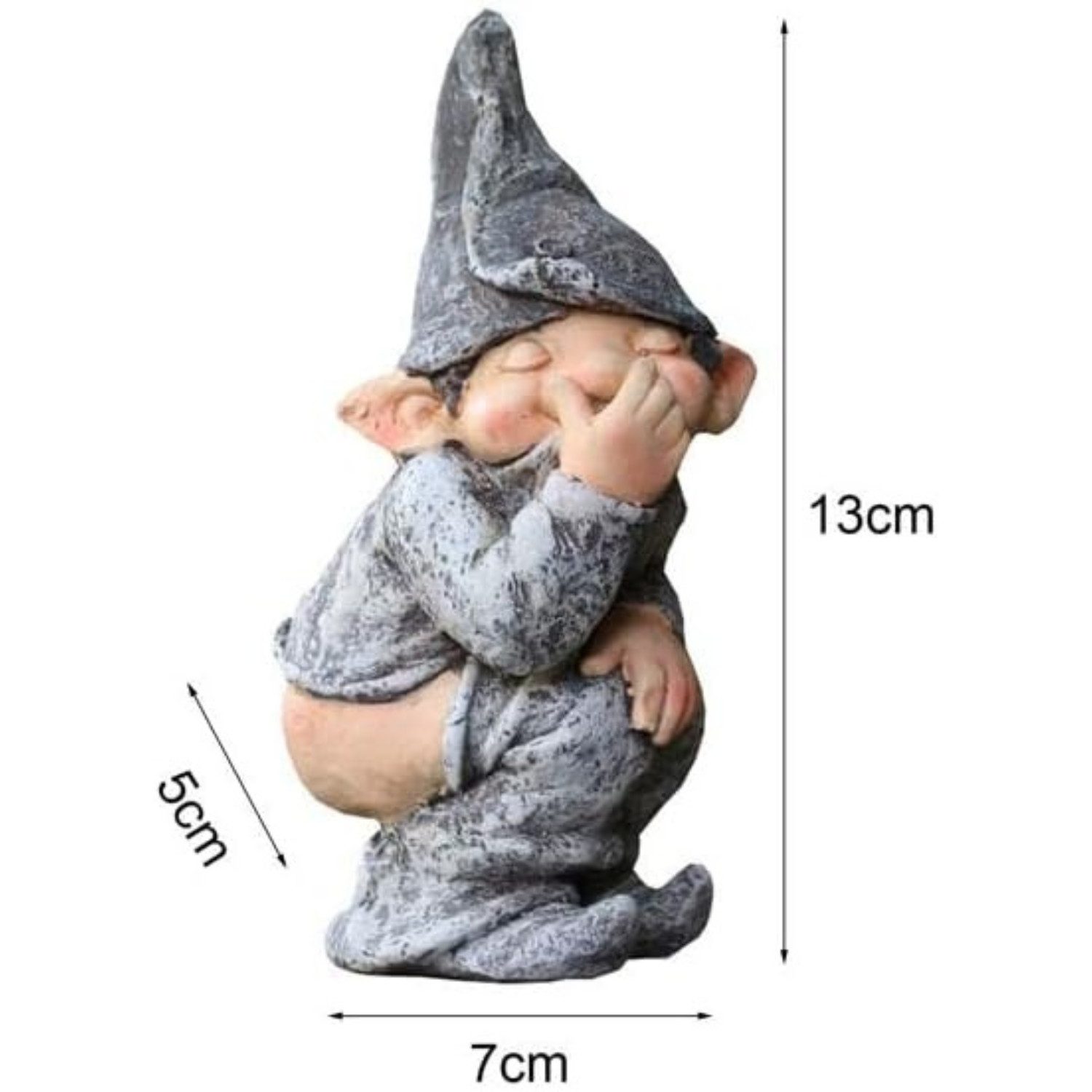Geschenkehöhle Gartenzwerg Lustiger Gartenzwerg mit Po – Wetterfeste Gartenfigur Deko Outdoor, (1 St), Frecher Gartenzwerg mit Humor – der Hingucker für jeden G – Bild 3 von 5