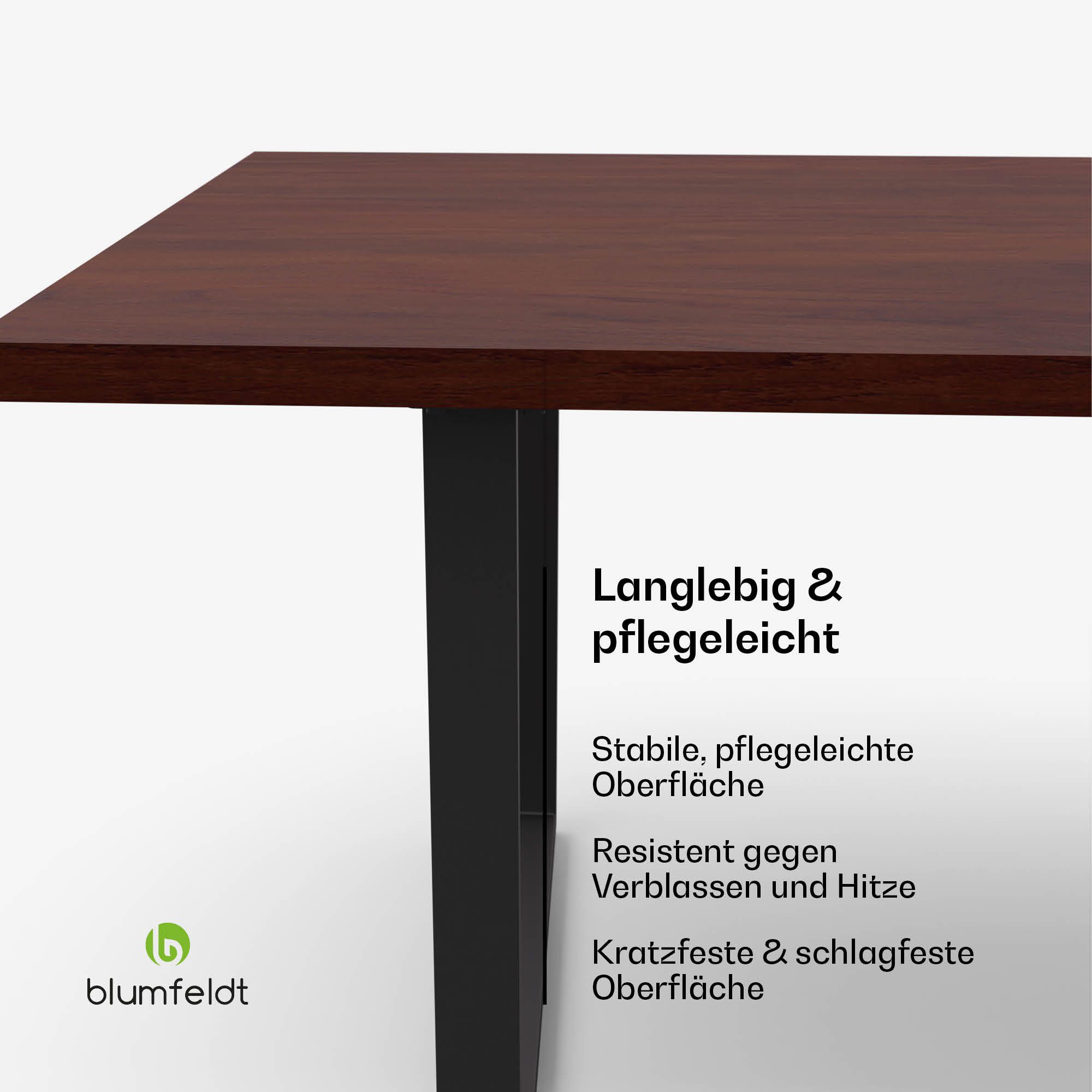 blumfeldt Esstisch Bearsdon 180x90 (Packung, 1 Tisch), Bistro EssTisch Holz Klassich Garten Furniture Möbel 180 x 90 cm