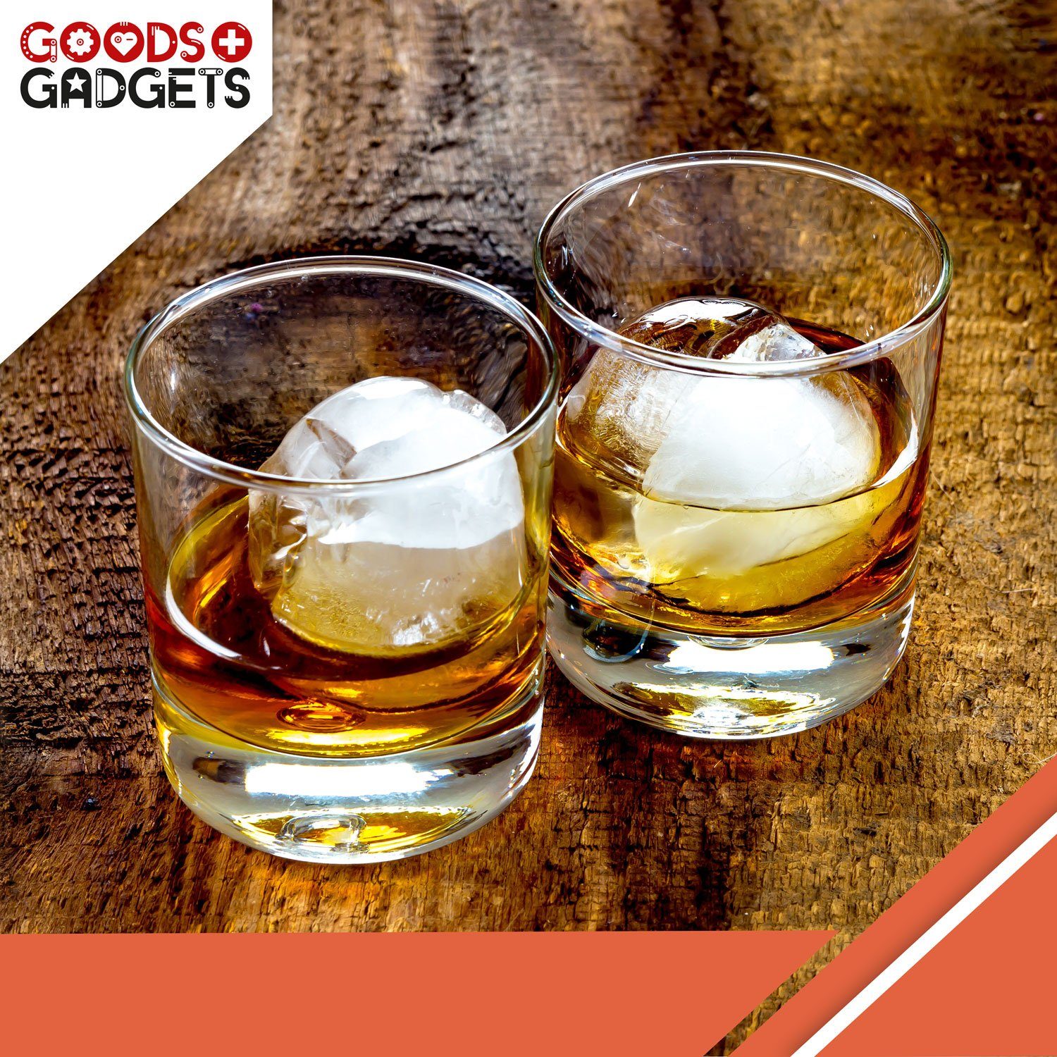 Goods+Gadgets Eiswürfelform GOODS+GADGETS Eiswürfelform Silikon - XXL Eiskugeln Eiswürfelbereiter, (XXL Eiskugeln), Eis-Würfel-Maker