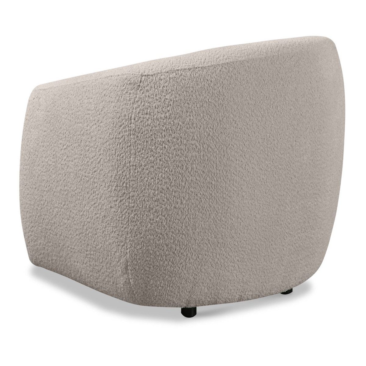 Dixx Divani Sessel Nine, Stoffbezug Bouclé beige, drehbar, abgerundetes Design