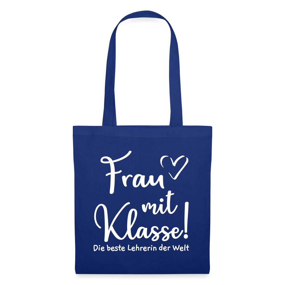 Spreadshirt Henkeltasche Frau mit Klasse Beste Lehrerin der Welt Geschenk Stoffbeutel (1-tlg)
