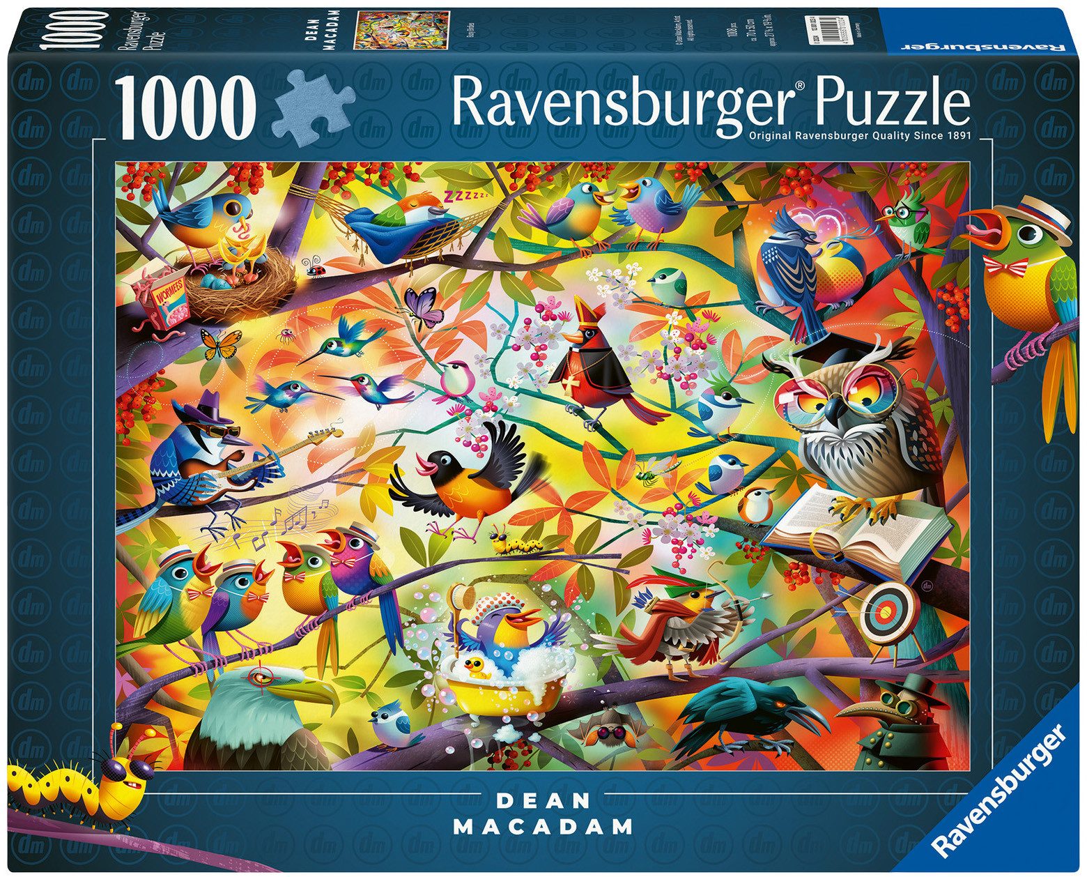 Ravensburger Puzzle Dean MacAdam: Fleißige Vögelchen, 1000 Puzzleteile, Made in Germany