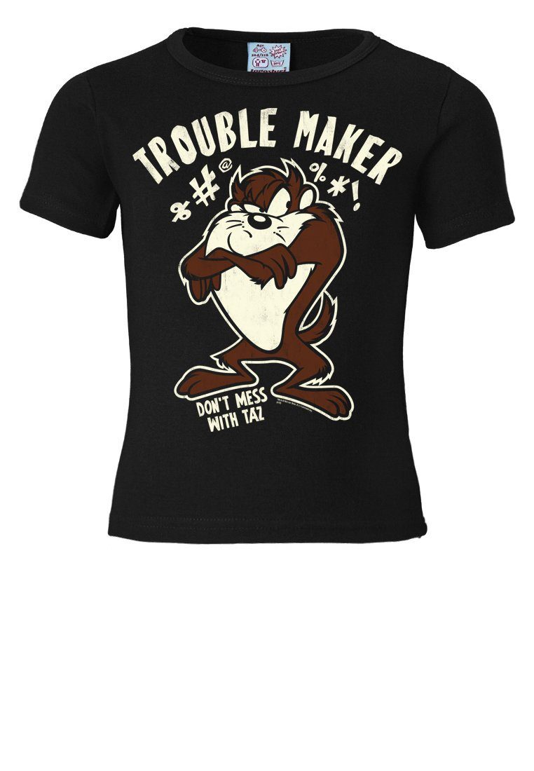 LOGOSHIRT T-Shirt T-ShirtTaz - Looney Tunes mit tollem Frontprint