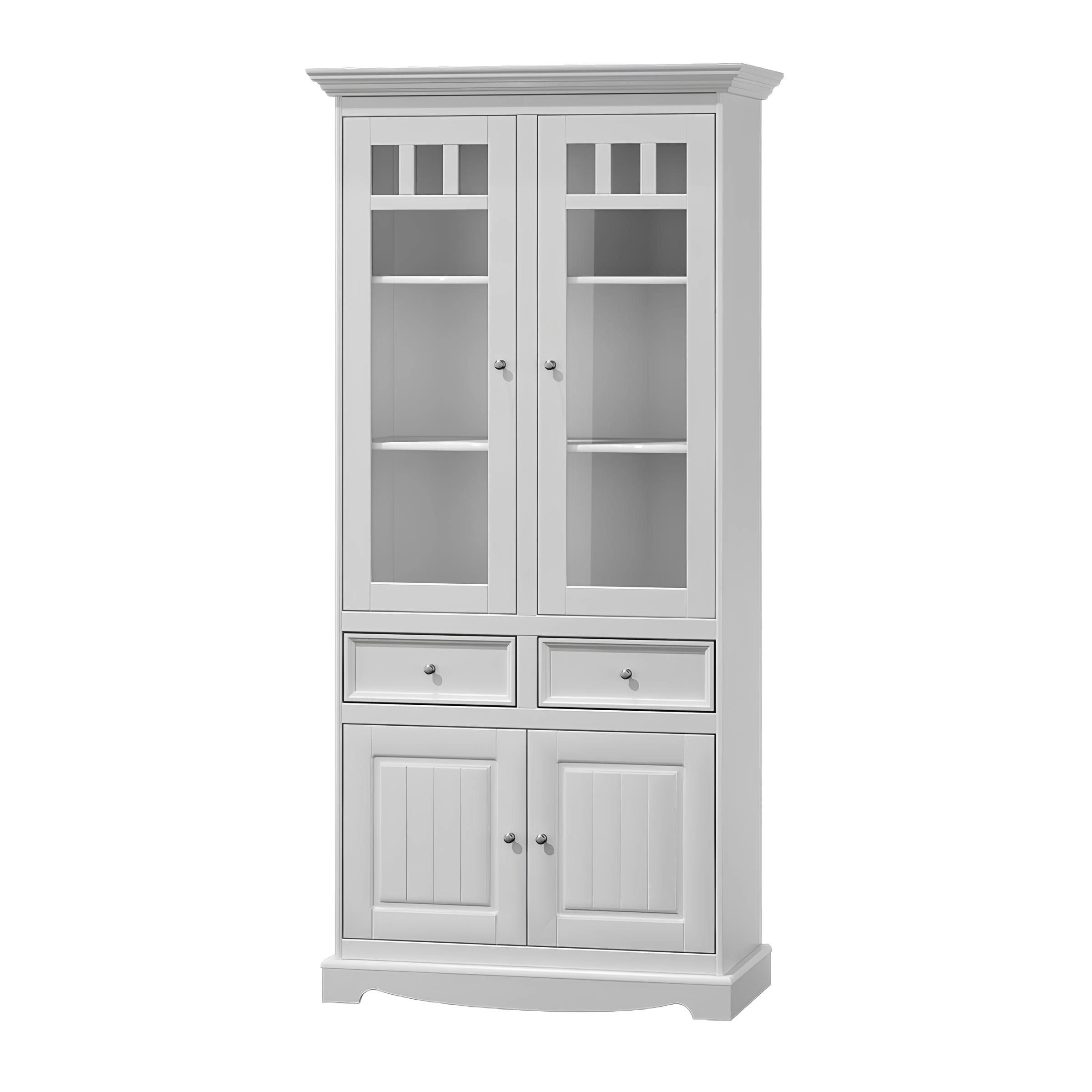 Xlmoebel Vitrine Großes Möbelstück im Landhausstil: Schrank Vitrine Kommode Regal Loft (1-St., Vitrine) Hergestellt in Europa