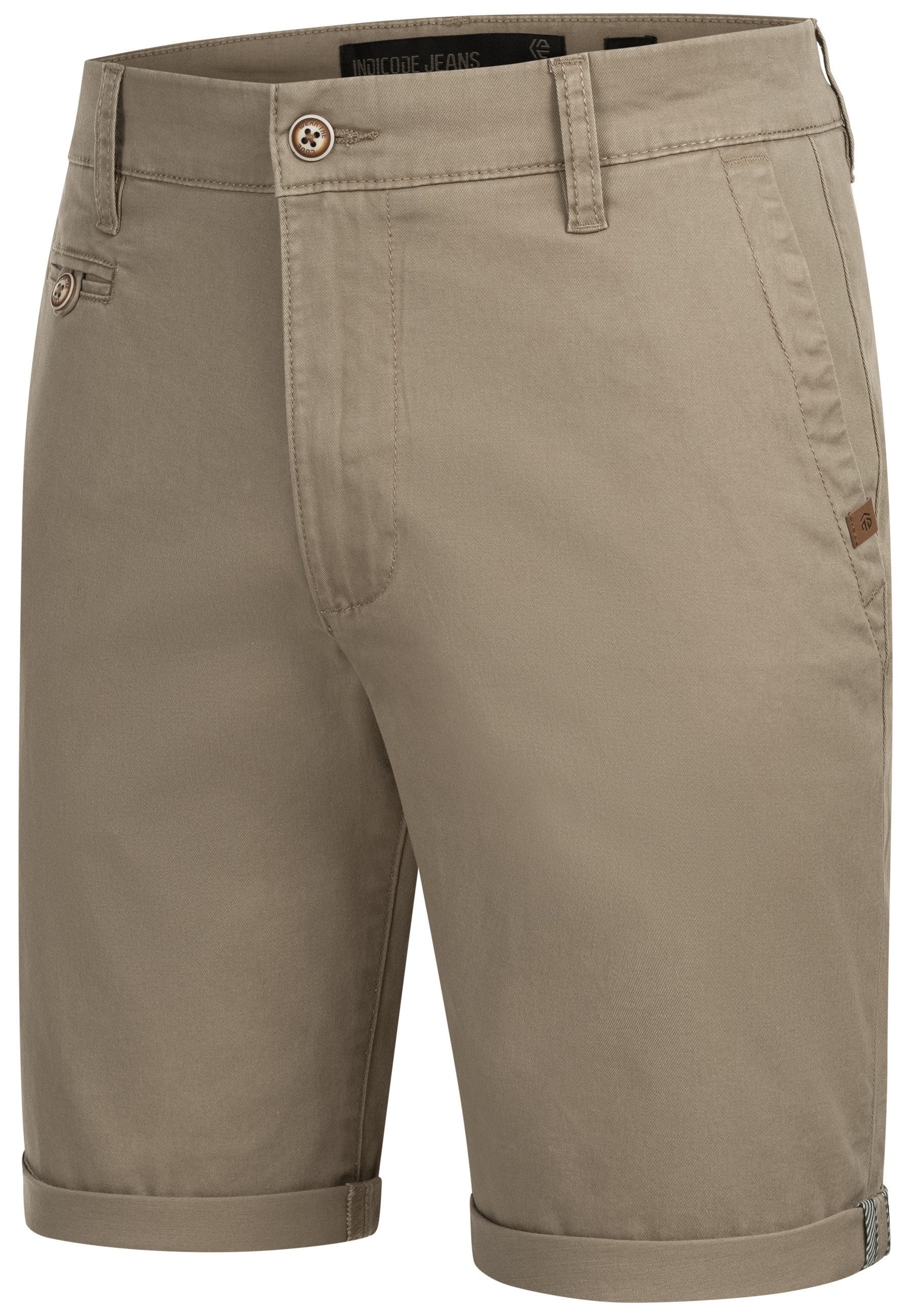 Indicode Chinoshorts Herren Cuba Chino Shorts Herrenshorts aus Baumwollgemisch