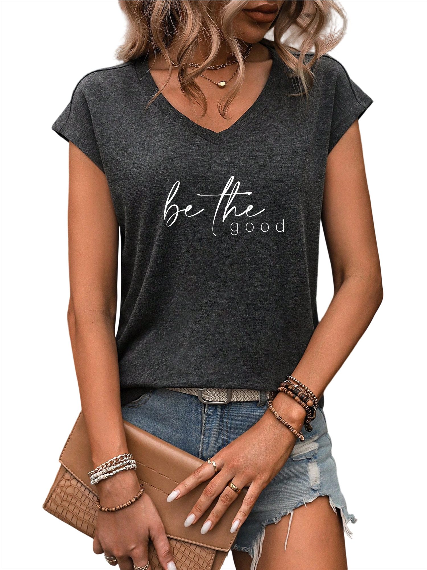 PYLIKE Neckholdertop Damen Sommer Casual bequemes Achselhemd mit Motto Print-Shirt Bequem für Freizeit und Büro,Strandurlaub