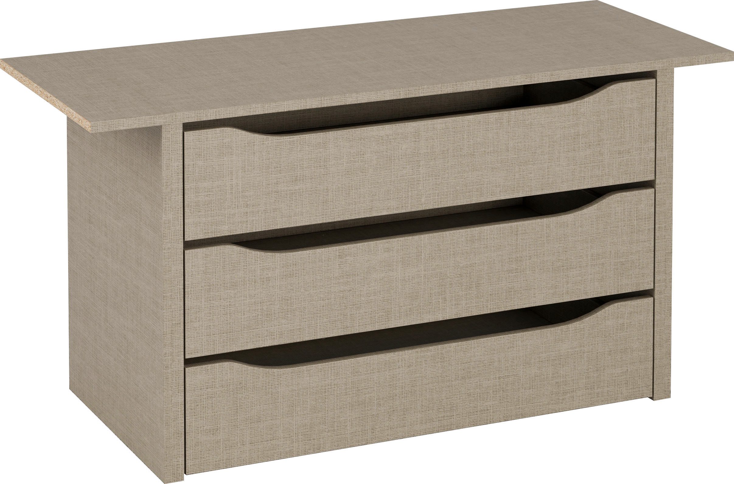 rauch Schubladeneinsatz Zubehör für Rauch-Schränke ORANGE/BLUE, mit 3 Schubladen und Metallauszügen, Breite 111 cm, Tiefe 45 cm