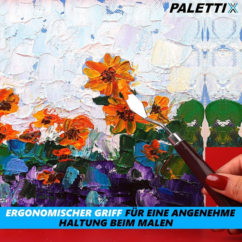 Künstlerspachtel Malerset Schaber Farbspachtel, Malspachtel Palettenmesser Acryl MAVURA Malmesser Set PALETTIX 5 teilig Ölfarbe