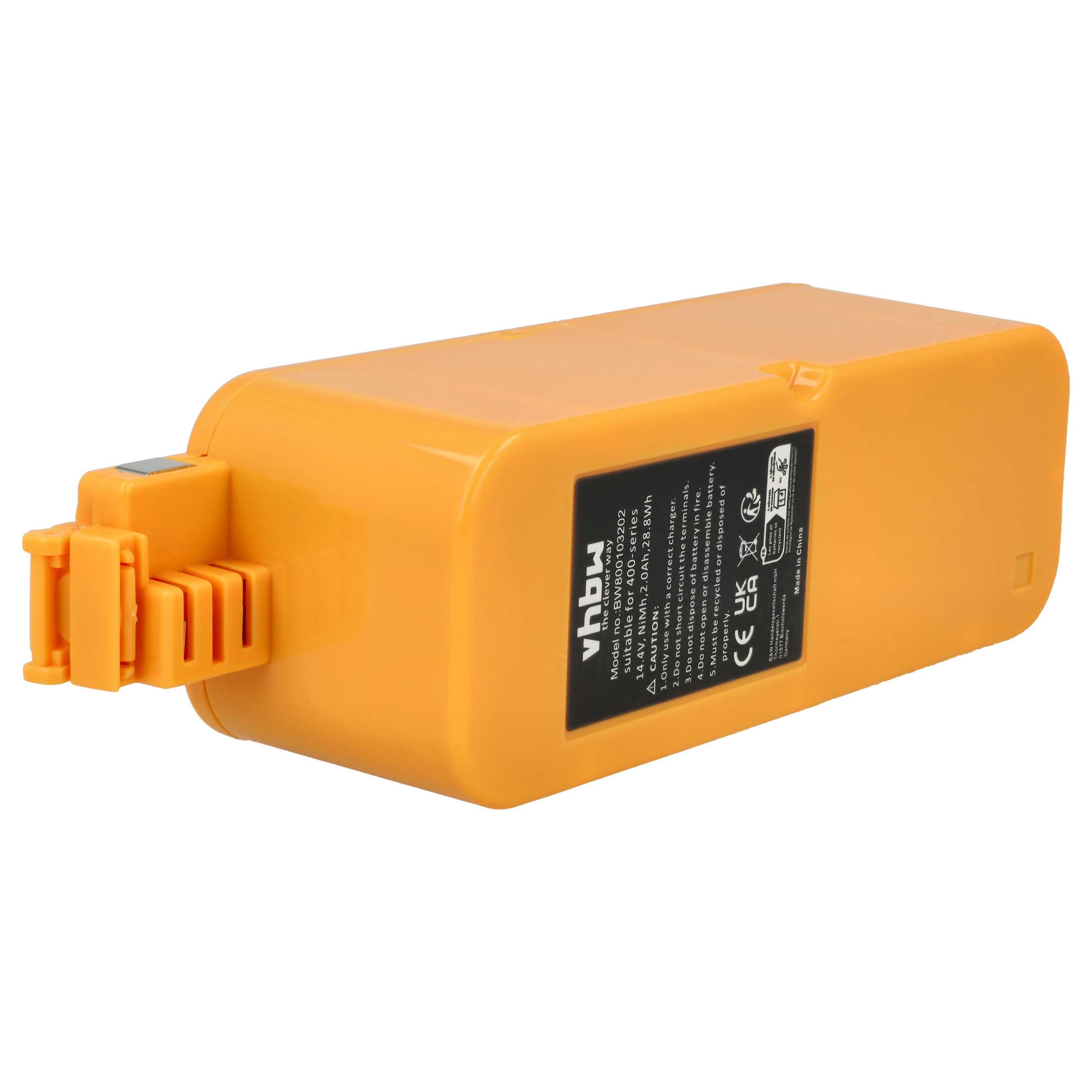 vhbw passend für Vileda M-488a Saugroboter Staubsauger-Akku Akku NiMH 2000 mAh (14,4 V, 1 St), Leistungsfähiger Austausch-Akku für Ihren Saugroboter