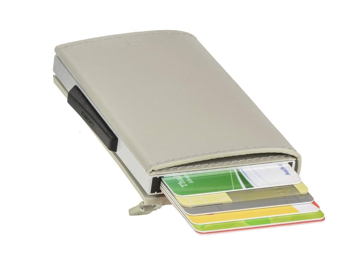 Ögon Kartenetui Schutz, RFID Cascade Kartenbörse, Minibörse, blaster-silver Alucase Münzfach mit Zipper, Kartenetui