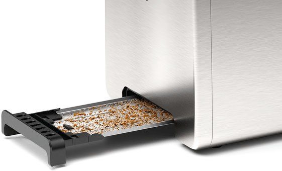 DesignLine 820 kurze W Silber BOSCH Toaster 2 Schlitze, Edelstahl, TAT3P420DE