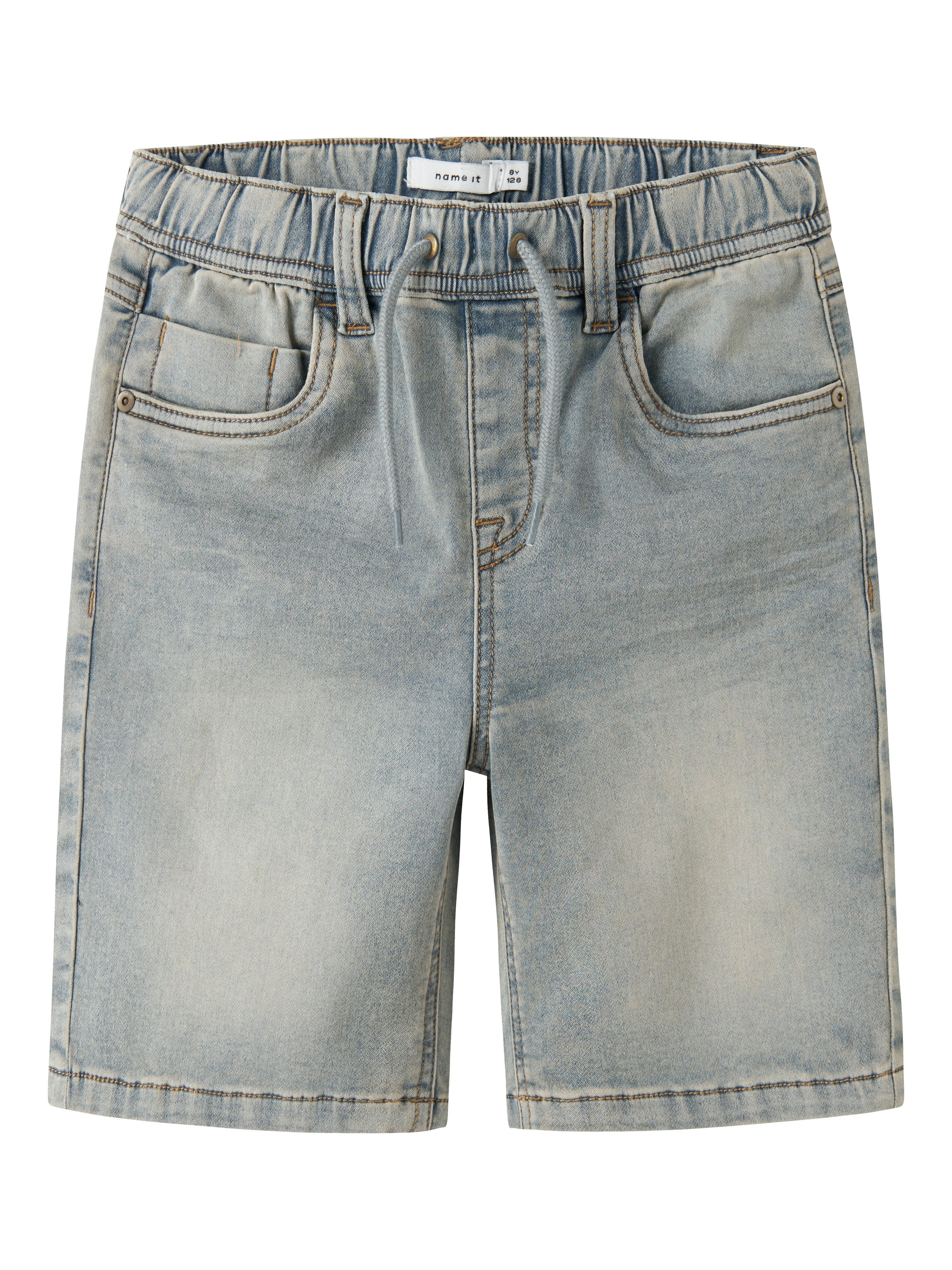 Name It Jeansshorts NKMRYAN JOGGER DNM L SHOR Baumwollmischung, elastisches Bündchen, verstellbar – Bild 4 von 5