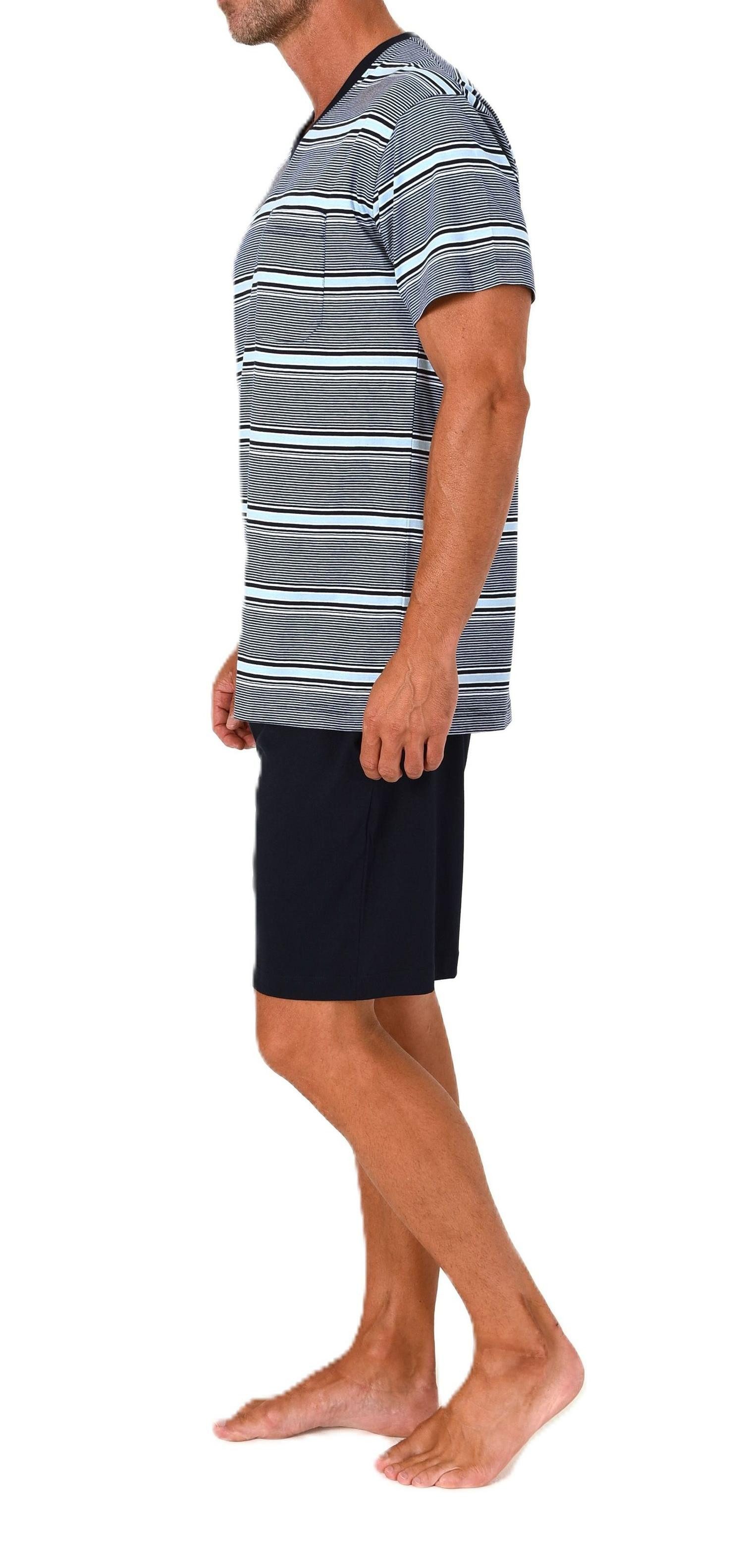 Normann Pyjama Normann Herren Schlafanzug kurzarm Shorty - auch in Übergrössen