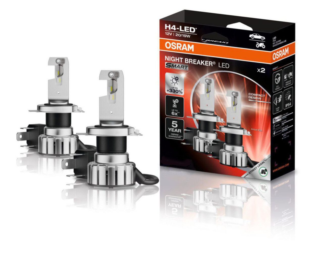 Osram KFZ-Ersatzleuchte Osram Scheinwerferlampe H4 Night Breaker LED SMART – Bild 2 von 5