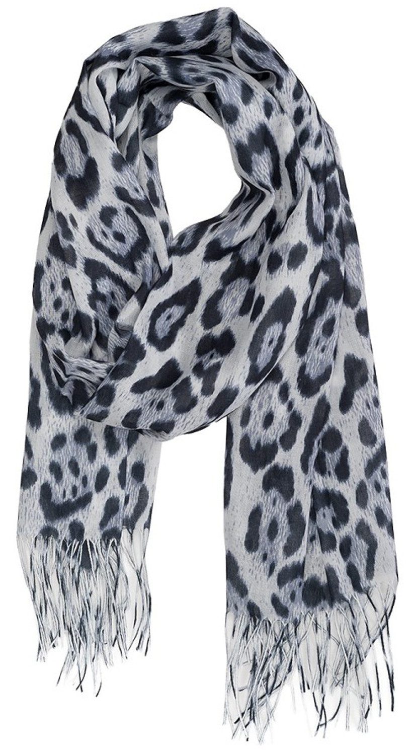 chic4home Schal Color Flow, (1-St. 1-teilig), sommerlicher Damen Schal mit Raubtiermuster