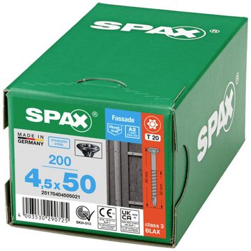SPAX Schraube SPAX 25170404505021 Holzschraube 4.5 mm 50 mm T-STAR plus Edelstah