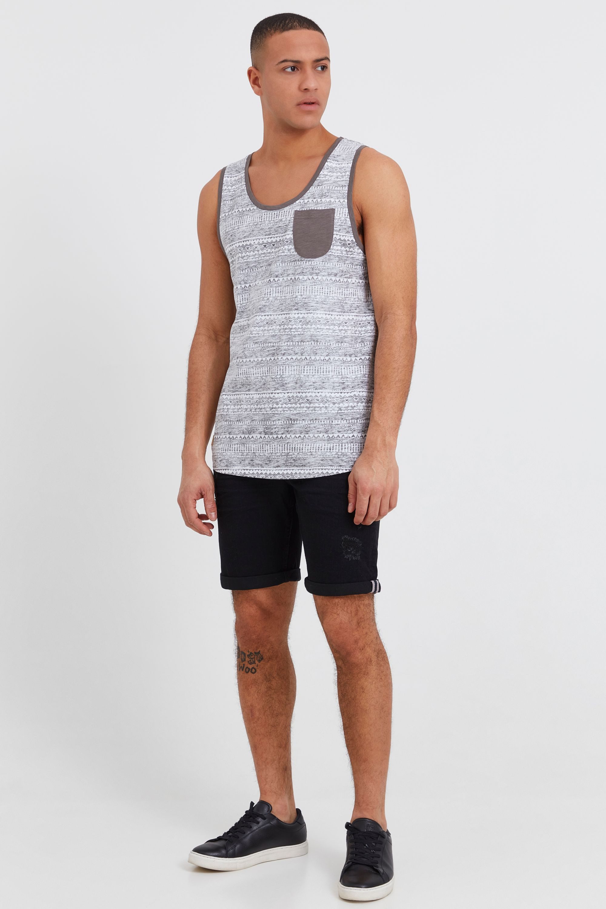 !Solid Tanktop SDImbre Ärmelloses Shirt mit Inka Print