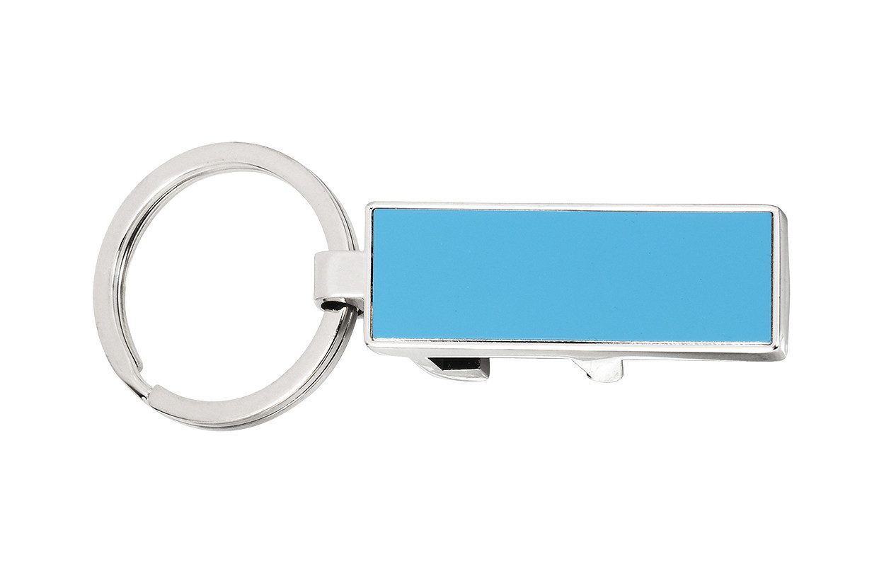 Schlüsselanhänger Metall-Schlüsselanhänger / mit Flaschenöffner / Farbe: blau