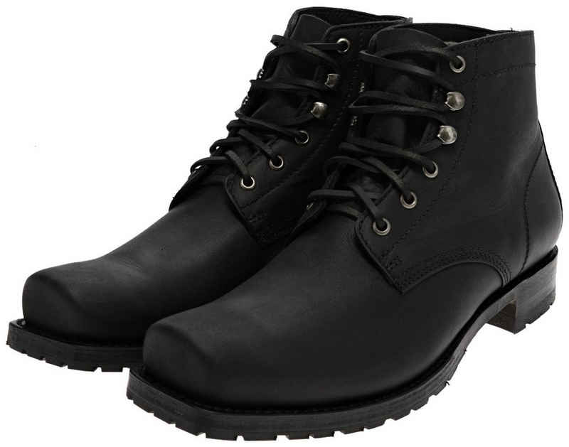 Sendra Boots 10604 Negro Herren Schnürstiefel Schwarz Stiefelette