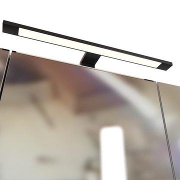 Lomadox Spiegelschrank MANLY-03 Badschrank Spiegel Badmöbel 3D LED 80 cm Eiche, 80/64/20 cm