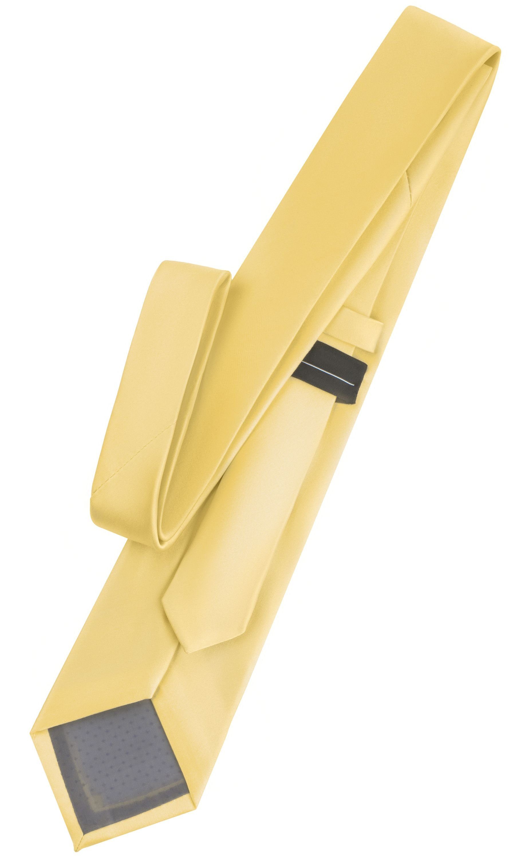 Krawatte 8cm) (Set, Kanarienvogel (150cm Krawatte 1-St) Breite KP-8 gelb Ladeheid x Herren