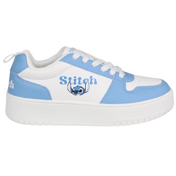 Sarcia.eu Stitch und Angel Disney Frauen Low-Top-Sneaker, blau-weiß 37 EU / 4 UK Sneaker
