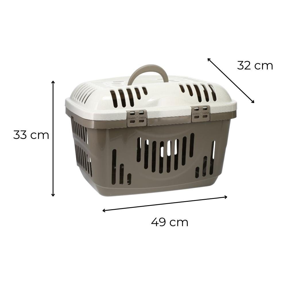 GarPet Tiertransportbox Transportbox Katze Oben Öffnen Stressfrei Hunde Katzen Transport Box