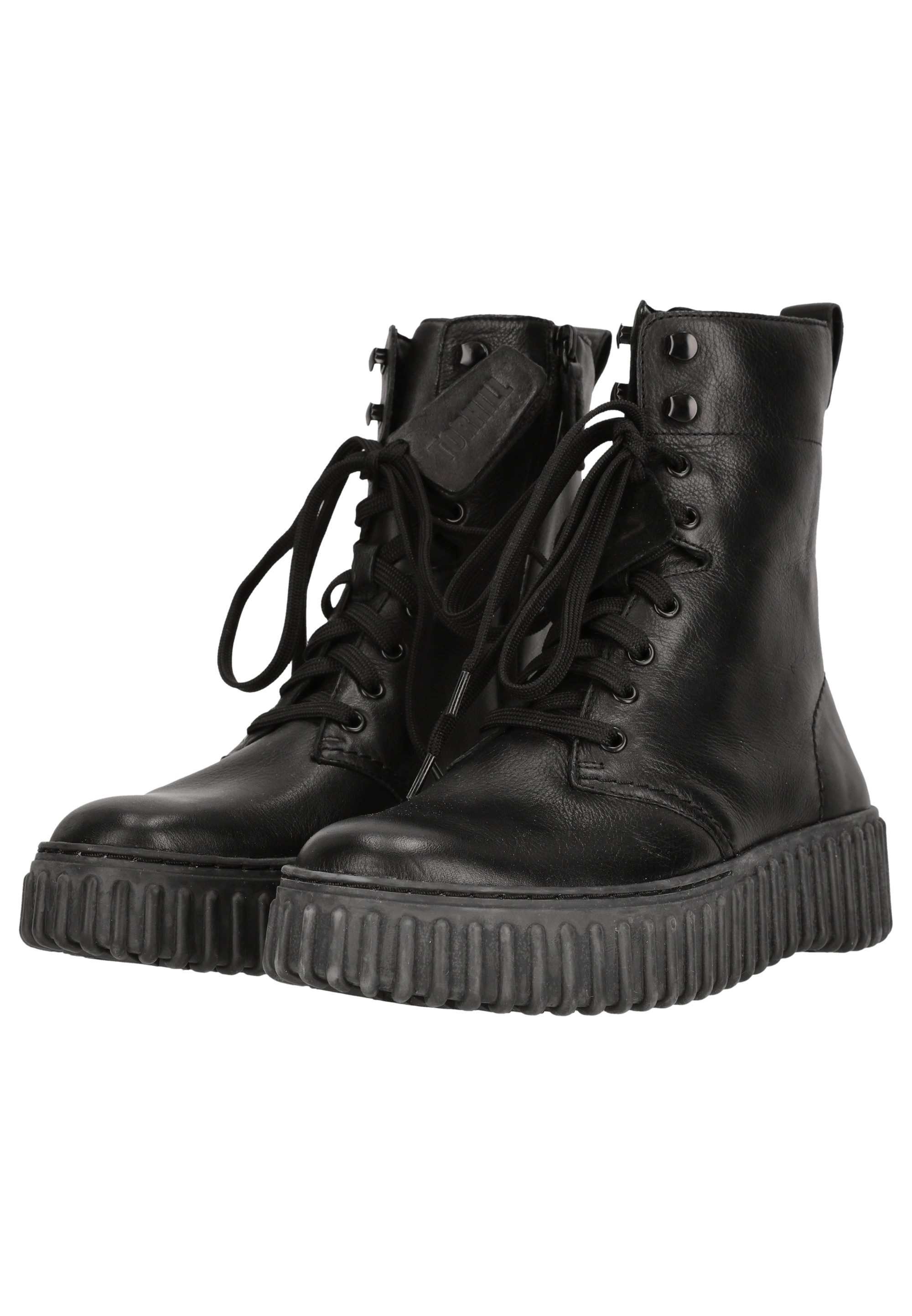 Clarks Torhill Style Stiefel aus schwarzem Glattleder