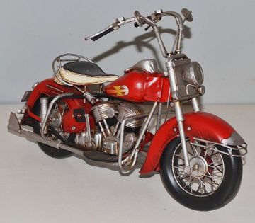 JS GartenDeko Modellmotorrad Blechmotorrad Oldtimer Marke Harley-Davidson Motorrad USA L 33 cm