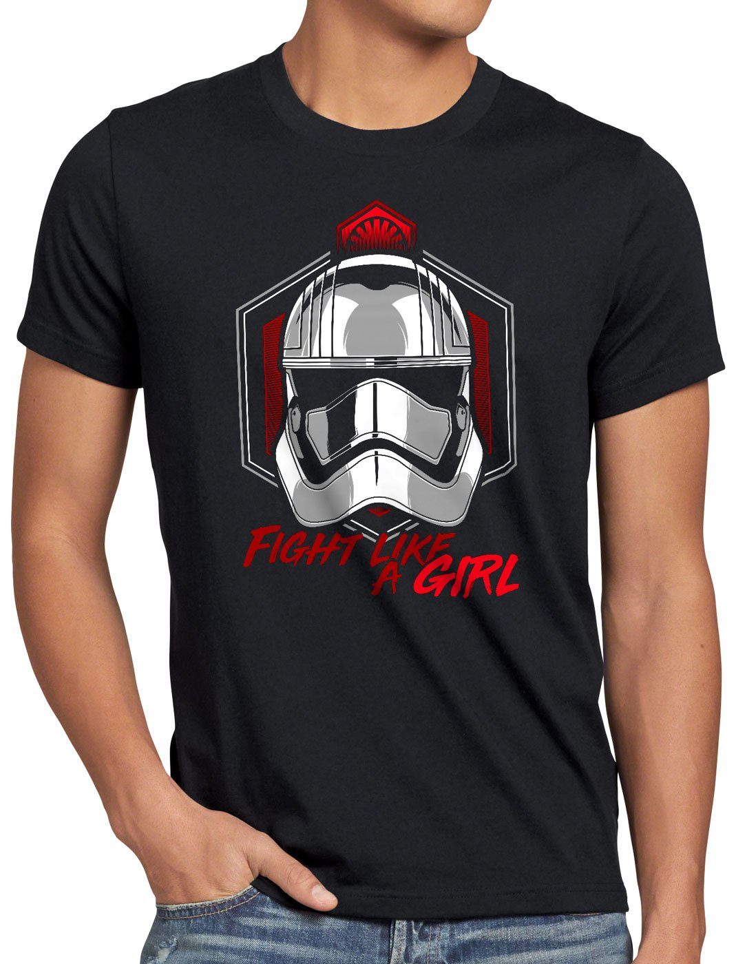 style3 Print-Shirt Herren T-Shirt Fight like a girl imperium sturmtruppen