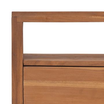 vidaXL TV-Schrank TV-Schrank mit Rollen 110x30x40 cm Teak Massivholz (1-St)