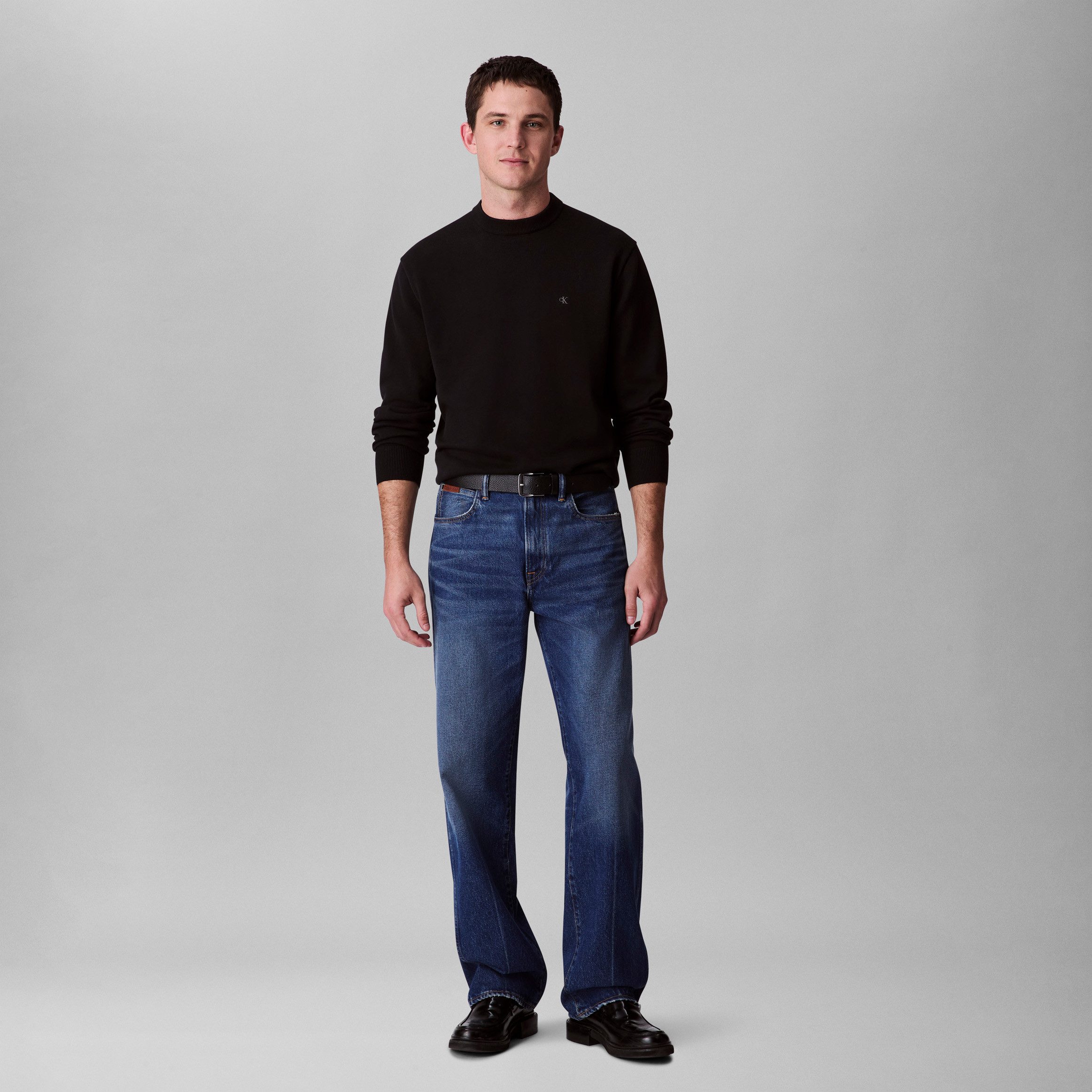 Calvin Klein Jeans Strickpullover LS EZ COTTON CREWNK SWEATER 12GG Mit Rundhalsausschnitt