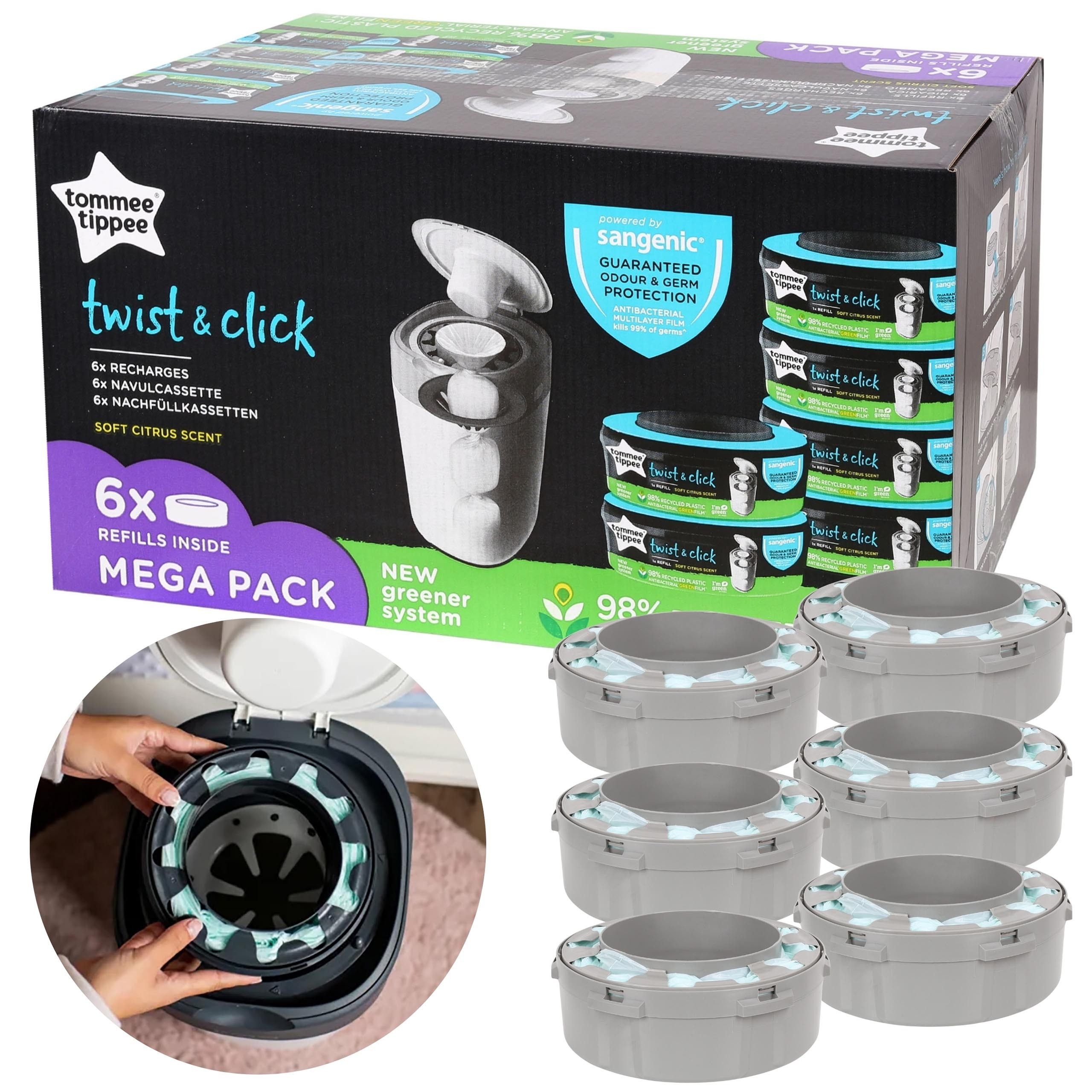 Tommee Tippee Müllbeutel TOMMEE TIPPEE Müllbeutel für Windeln, 6er-Pack