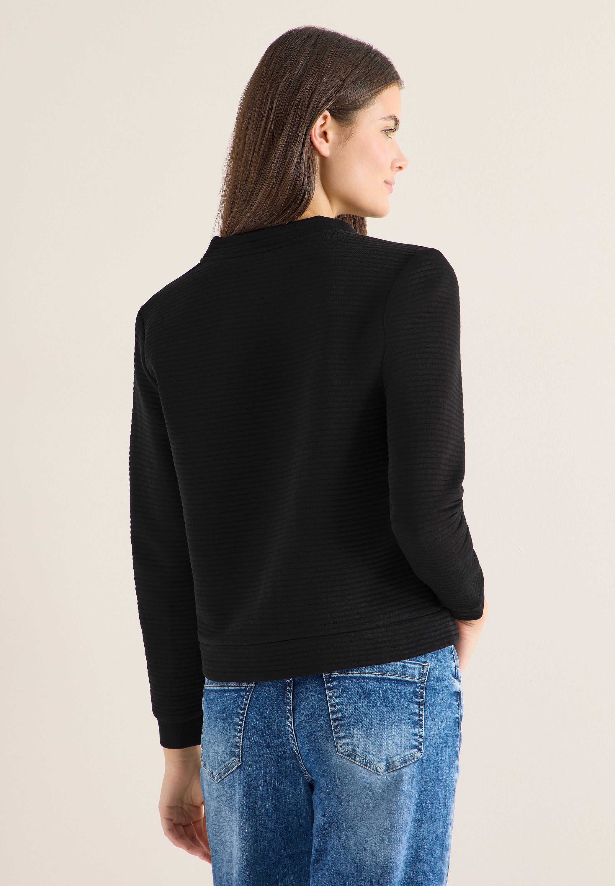 CECIL Sweatjacke Rundhalsausschnitt günstig online kaufen